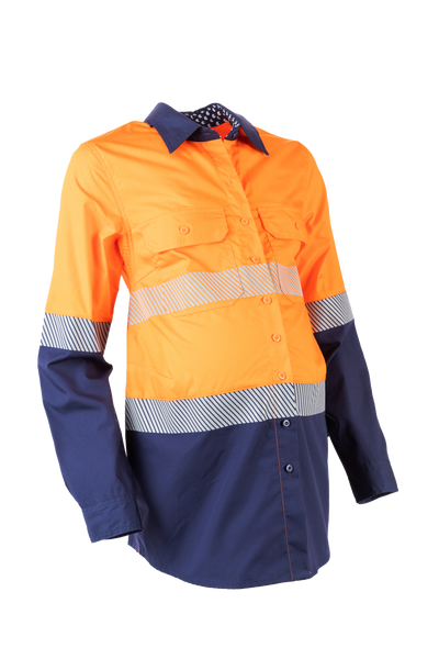 Mae Hi Vis Maternity Shirt - O/N Y/N - COgear Women's Workwear