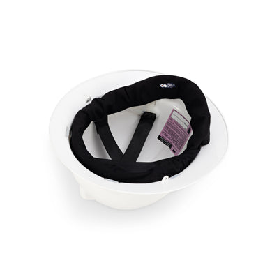 Adjustable sweatband for hard hats, preventing hair breakage and scalp irritation