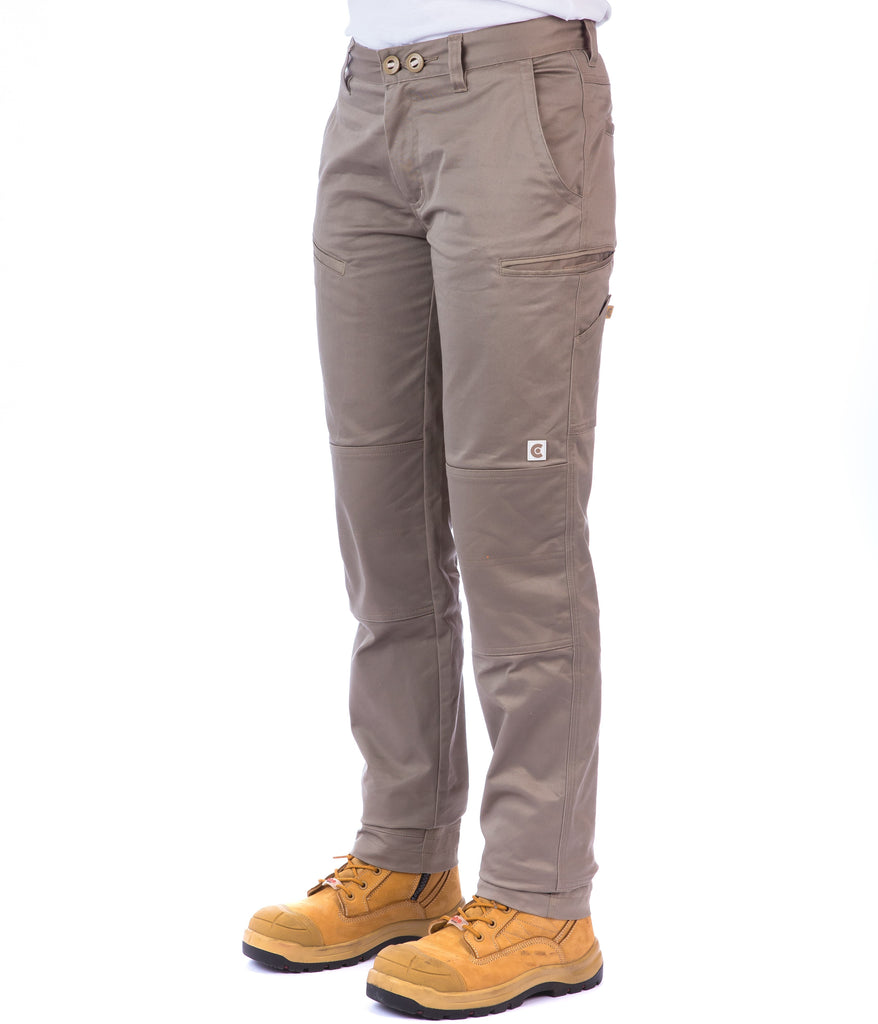 cargo pants for women, beige cargo pants, khaki cargo pants, ladies work pants, women’s cargo pants, outdoor workwear, outdoor work pants, women's workwear afterpay, free shipping