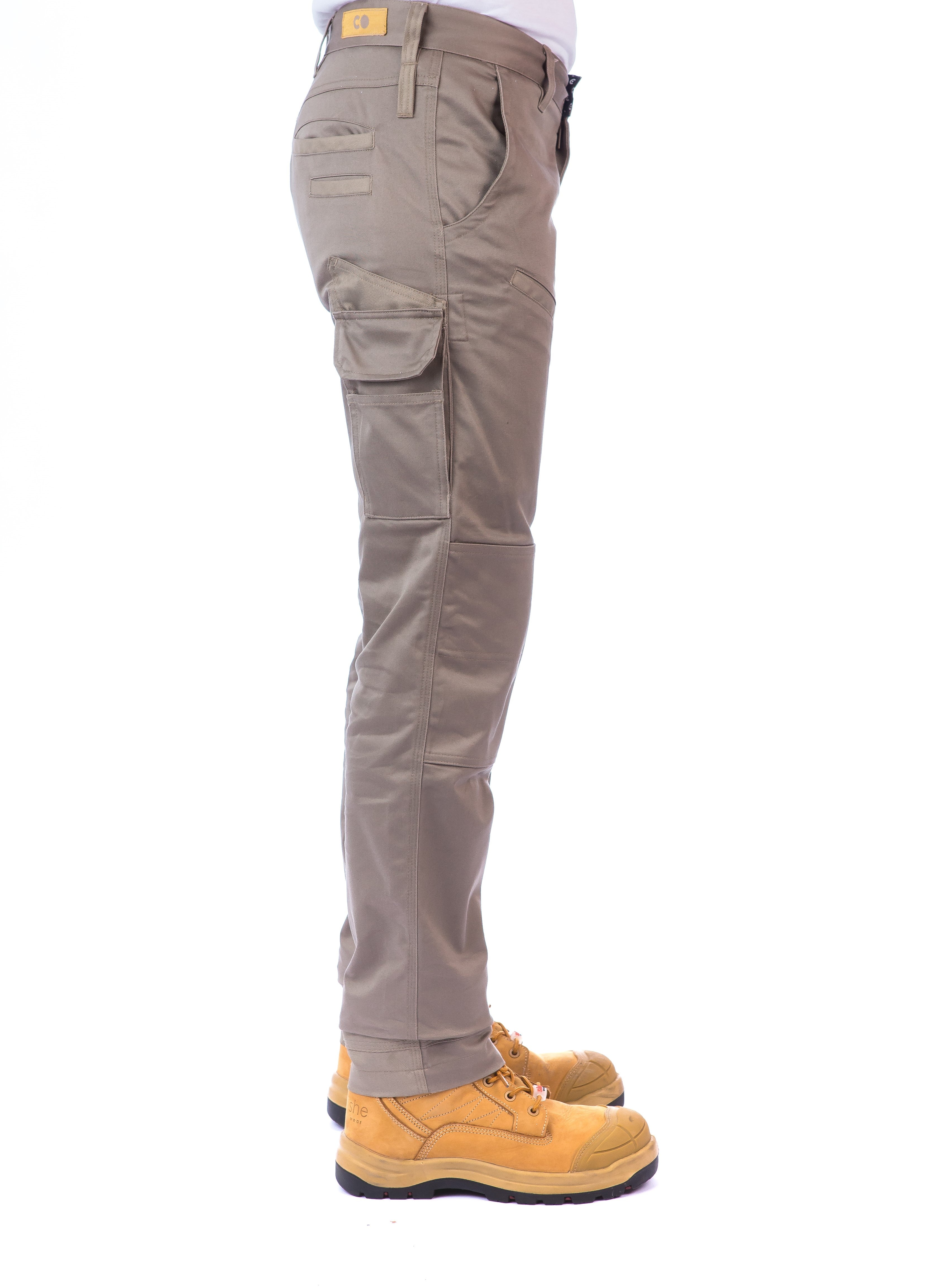 Women's Khaki Work Cargo Pants, Women's Work Wear